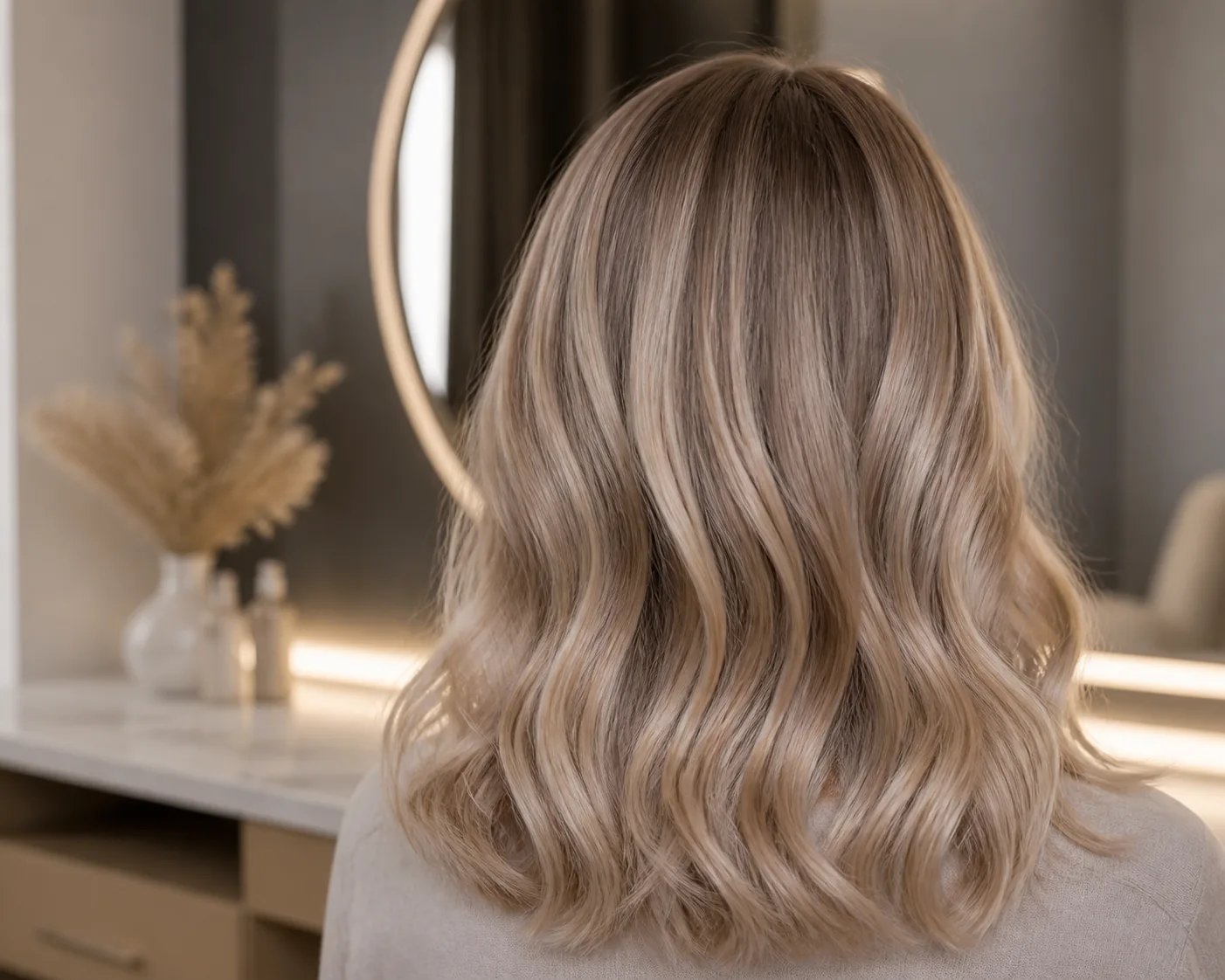 Профессиональное окрашивание волос в DI Luna Studio: Rose beige