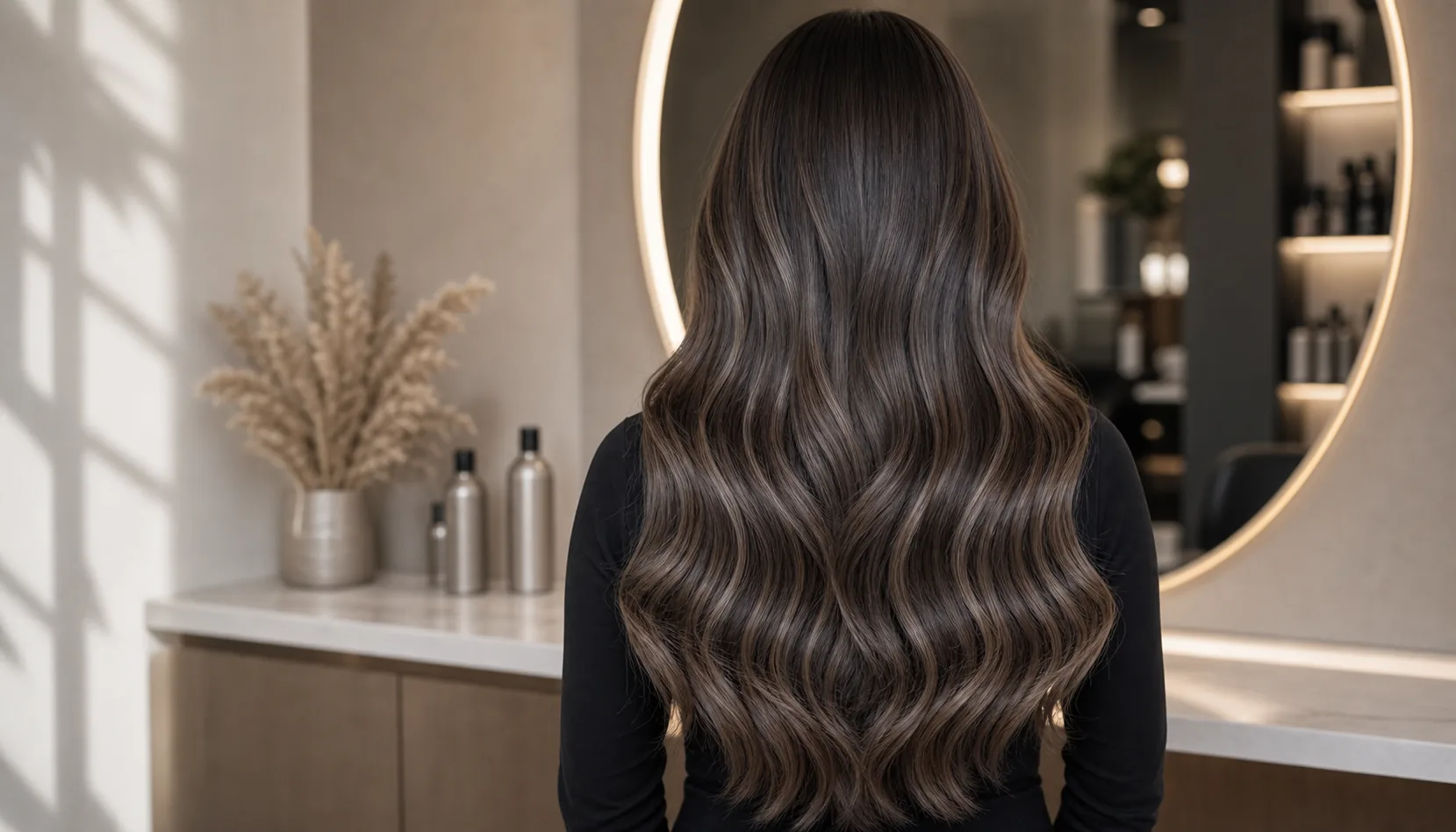 Наращивание волос в DI Luna Studio: Cool brunette