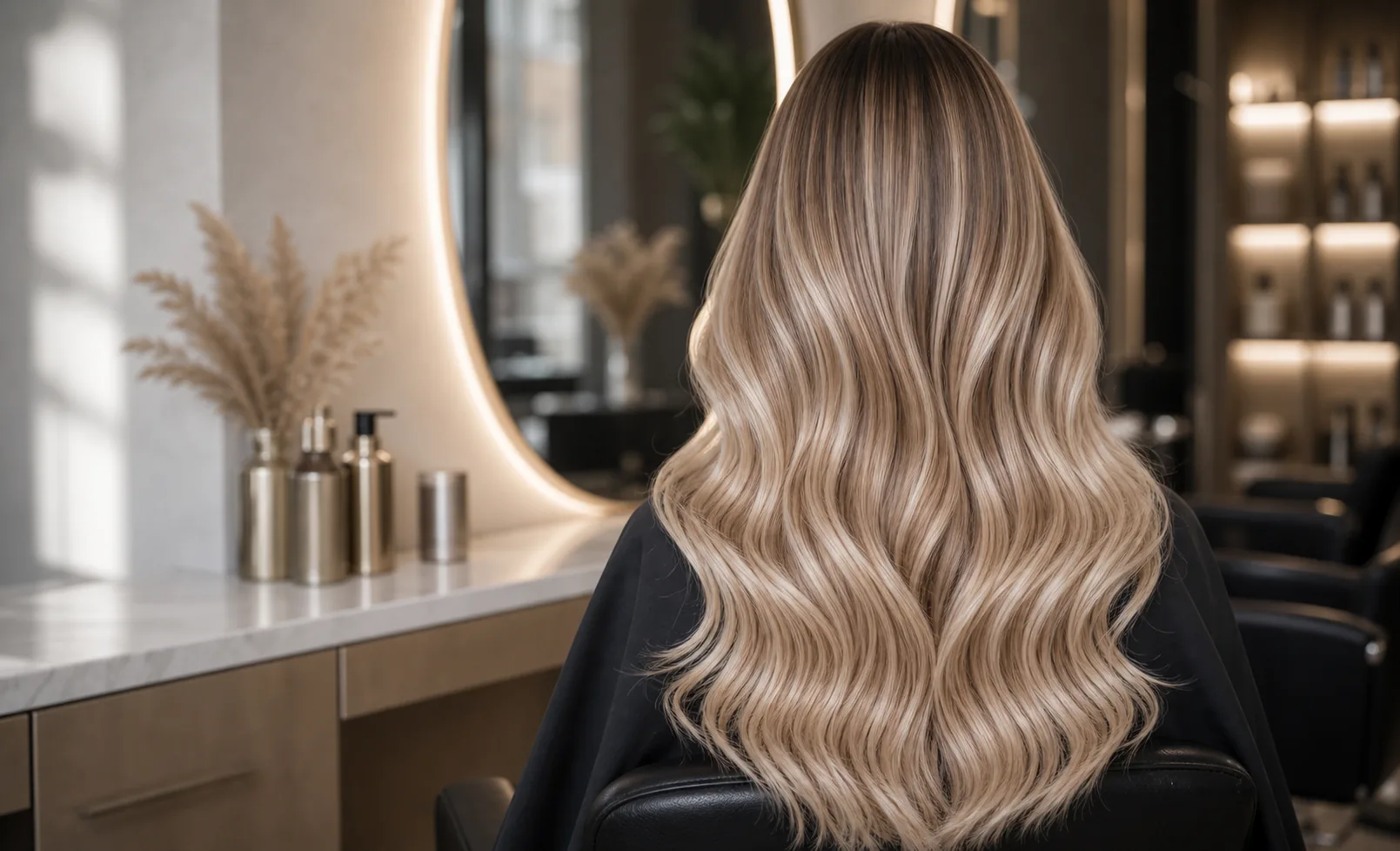 Наращивание волос в DI Luna Studio: Champagne blonde